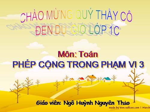 Phép cộng trong phạm vi 3