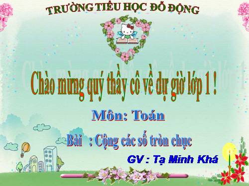 Cộng các số tròn chục