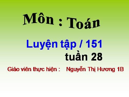 Luyện tập Trang 151