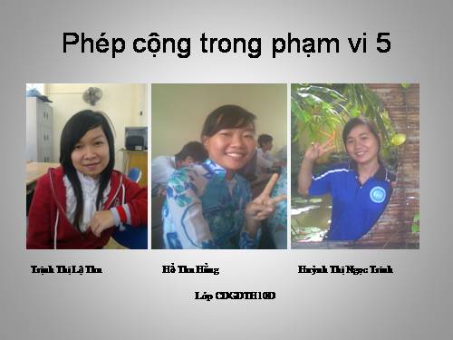 Phép cộng trong phạm vi 5