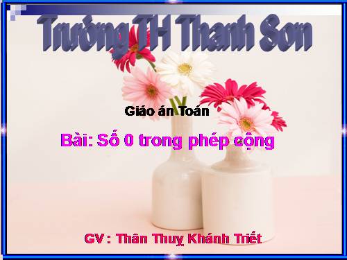 Số 0 trong phép cộng