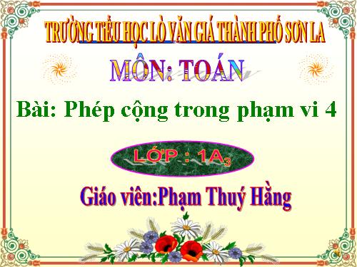 Phép cộng trong phạm vi 4