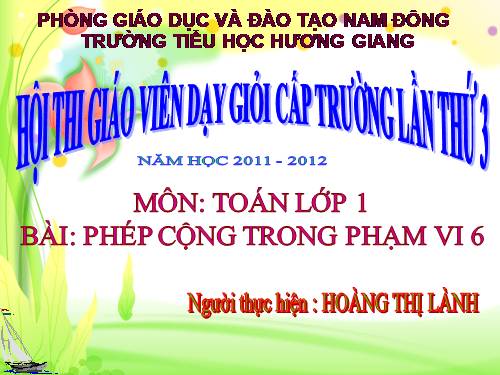 Phép cộng trong phạm vi 6