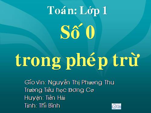 Số 0 trong phép trừ