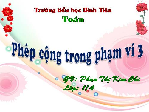 Phép cộng trong phạm vi 3