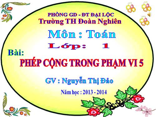 Phép cộng trong phạm vi 5