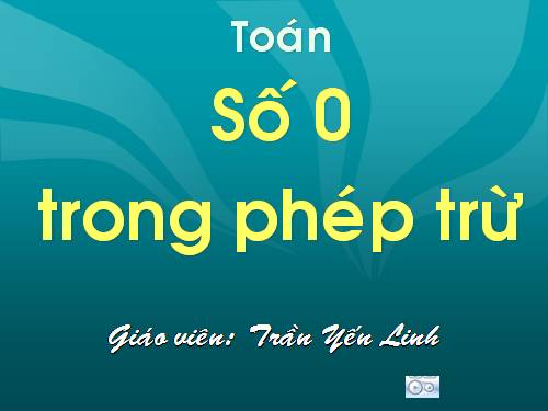 Số 0 trong phép trừ