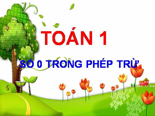 Số 0 trong phép trừ