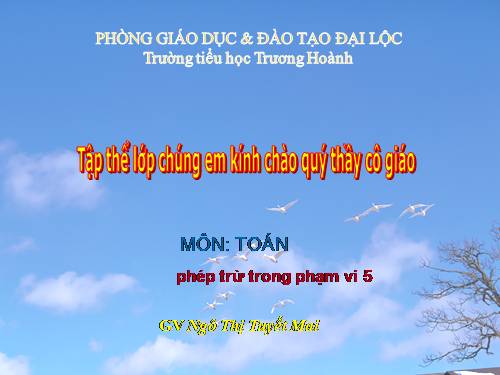 Phép trừ trong phạm vi 5