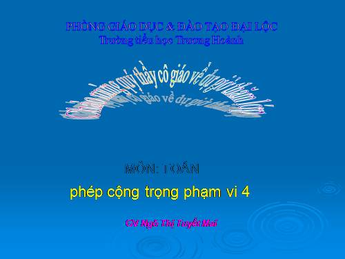 Phép cộng trong phạm vi 4