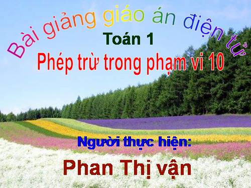 Phép trừ trong phạm vi 10