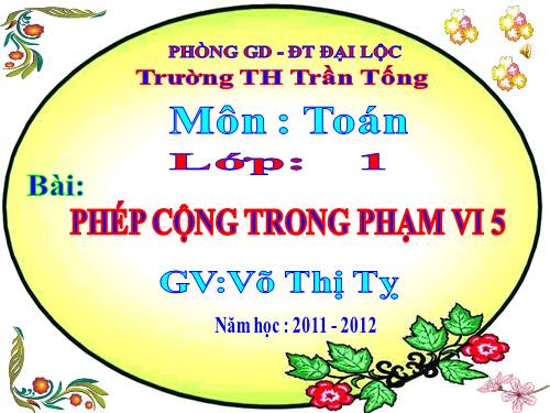 Phép cộng trong phạm vi 5