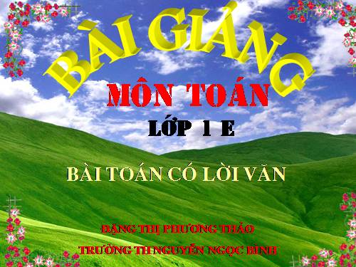 Bài toán có lời văn