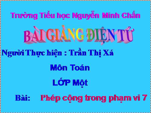 Phép cộng trong phạm vi 7