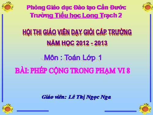 Phép cộng trong phạm vi 8