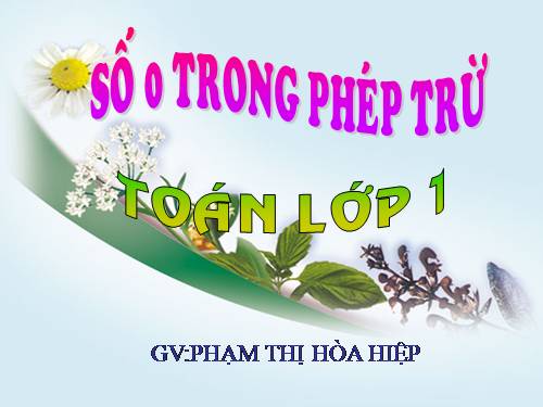 Số 0 trong phép trừ