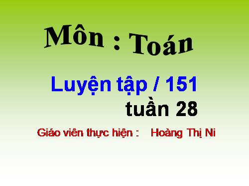 Luyện tập Trang 151