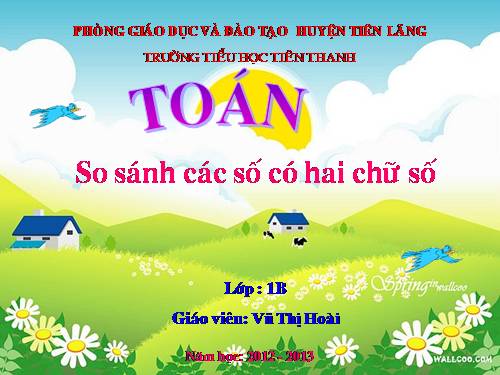 So sánh các số có hai chữ số