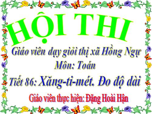 Xăng-ti-mét. Đo độ dài