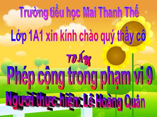 Phép cộng trong phạm vi 9