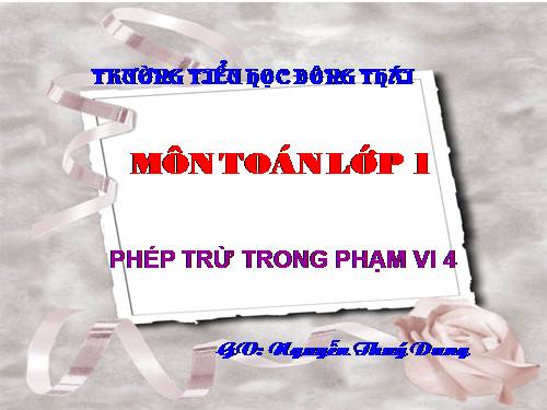 Phép trừ trong phạm vi 4