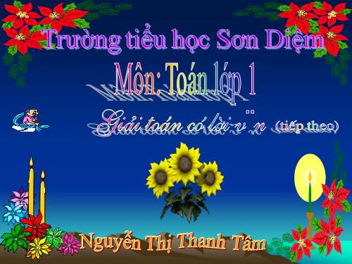 Giải toán có lời văn (tiếp theo)