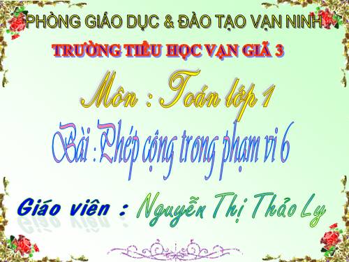 Phép cộng trong phạm vi 6