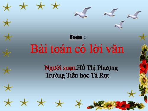 Bài toán có lời văn