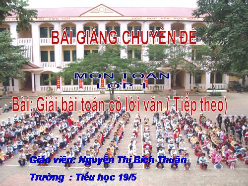 Giải toán có lời văn (tiếp theo)