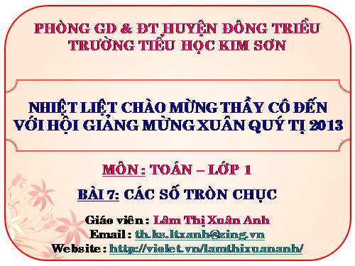 Các số tròn chục