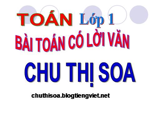 Bài toán có lời văn