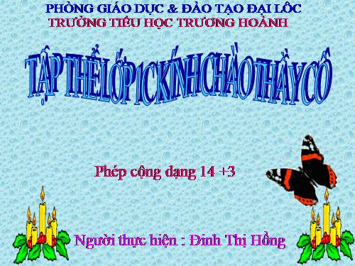 Phép cộng dạng 14+3