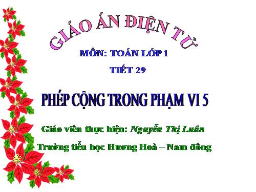 Phép cộng trong phạm vi 5