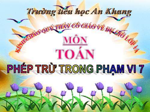 Phép trừ trong phạm vi 7