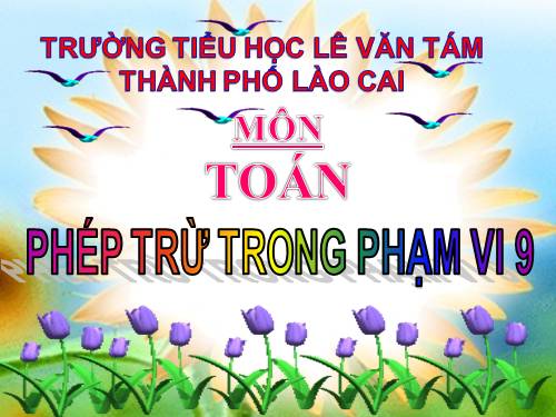 Phép trừ trong phạm vi 9