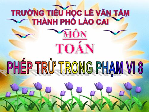 Phép trừ trong phạm vi 8