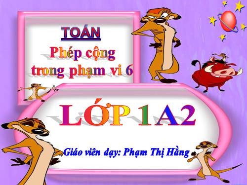 Phép cộng trong phạm vi 6