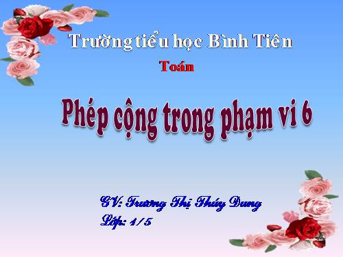 Phép cộng trong phạm vi 6