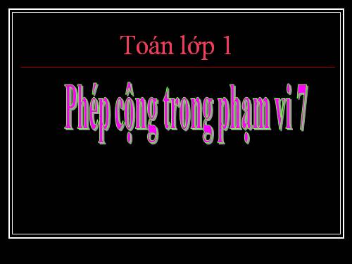 Phép cộng trong phạm vi 7