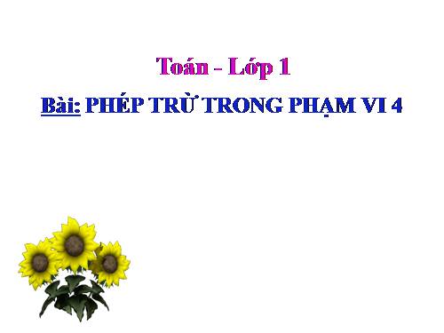 Phép trừ trong phạm vi 4