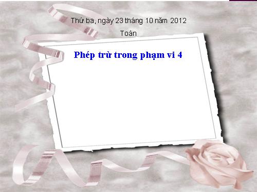 Phép trừ trong phạm vi 4