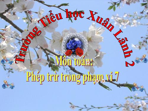 Phép trừ trong phạm vi 7