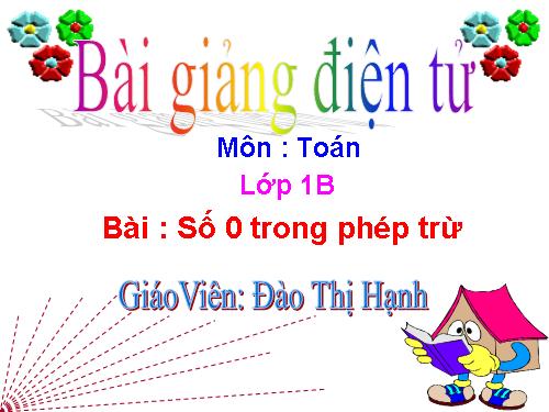 Số 0 trong phép trừ