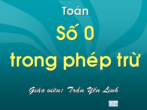 Số 0 trong phép trừ