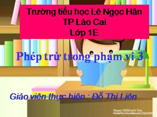 Phép trừ trong phạm vi 3