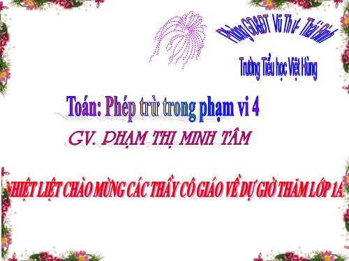 Phép trừ trong phạm vi 4