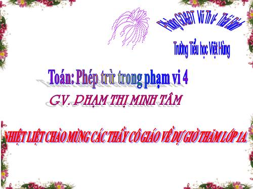 Phép trừ trong phạm vi 4