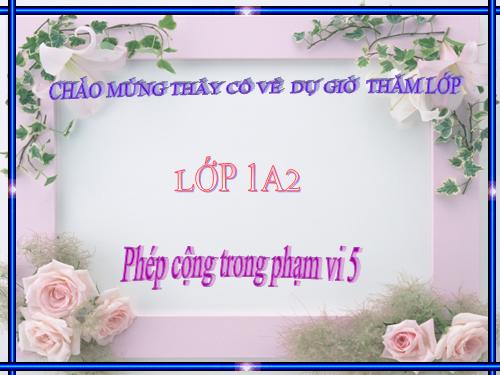 Phép cộng trong phạm vi 5