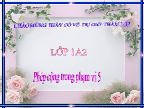 Phép cộng trong phạm vi 5