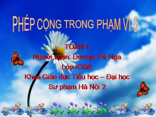 Phép cộng trong phạm vi 5